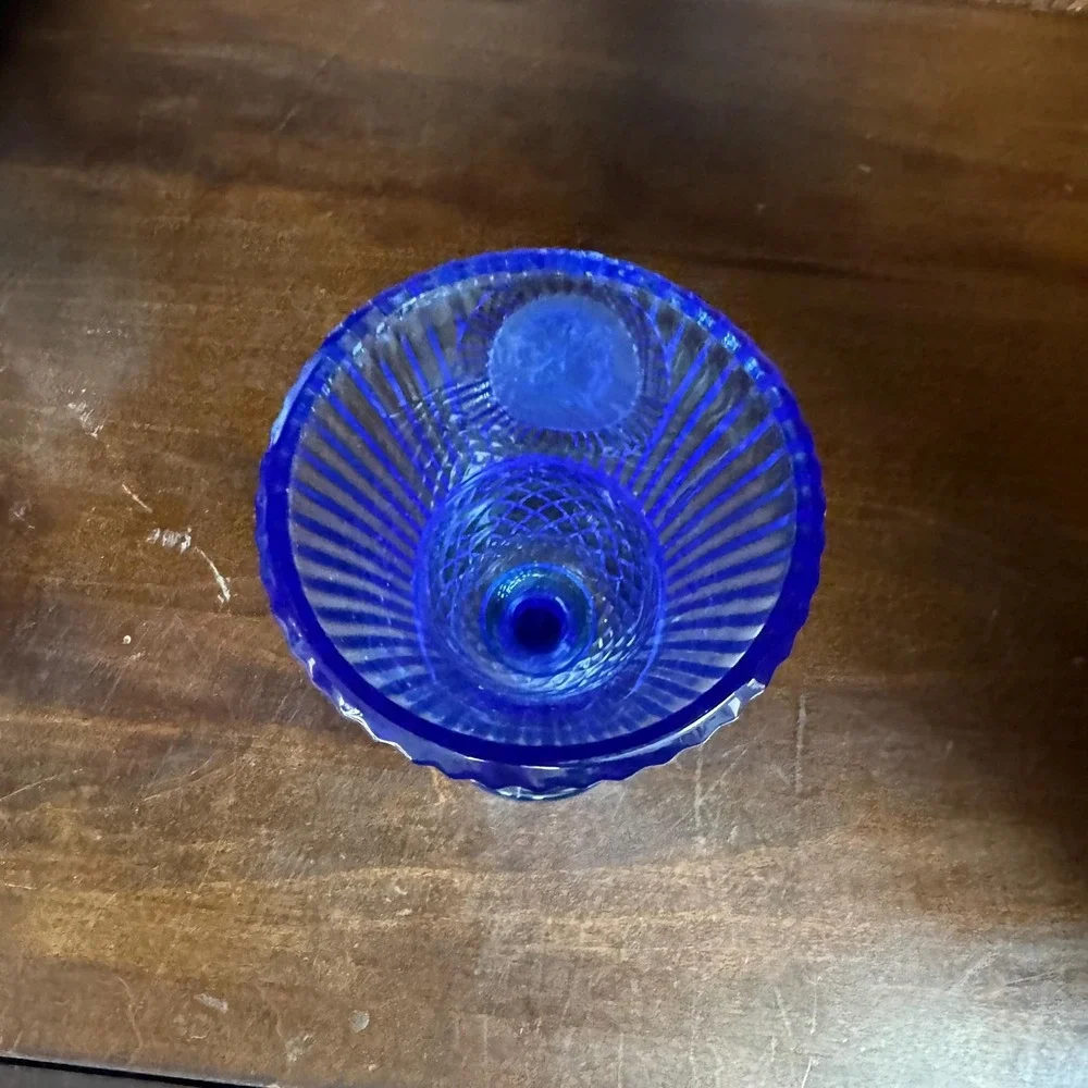 Vintage Avon Fostoria Cobalt‎ Blue George Washington Goblet
